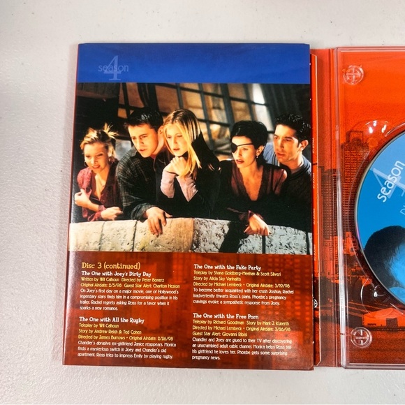 FRIENDS The Complete Fourth 4th Season 4 Disc DVD Set #V136 - Picture 4 of 8